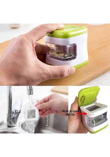 Sarımsak Kıyma Makinesi Çift Taraflı Sarımsak Ezici Ve Soyucu Çift Kesme Kırıcı Kesici Kıyma Makinesi Ve Depolamagösterildiği Gibi Siyah