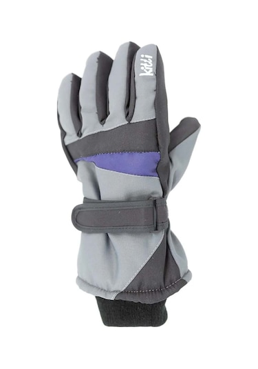 Kitti 422-005 9-14 Yaş Su Geçirmez Kar Kayak Eldiveni Gri