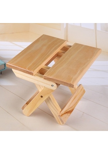 Novahub Taşınabilir Ahşap Katlanır Tabure Balıkçı Sandalye 24x18x19cm, Komik Tasarım Çok Renkli