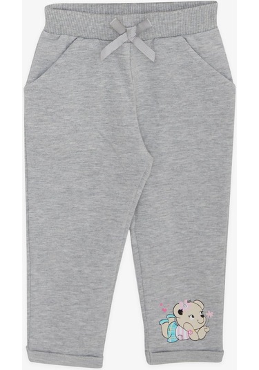 Breeze Kız Bebek Eşofman Takımı Sevimli Hayvancık Dostlar 4 Ay-1.5 Yaş, Açık Gri Melanj-açık Gri Melanj Açık Gri Melanj