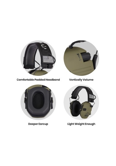 Gebibd Kulaklıklar Aktif Gürültü Azaltma Katlanabilir Avcılık İşitme Koruması Elektronik Kulak Koruması Atış İçin Diğer