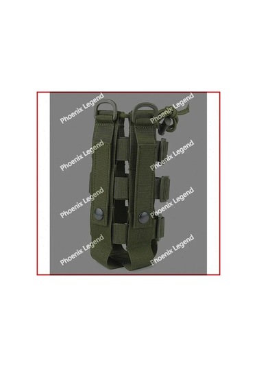 Fortunelane Yeşil Askeri Kettle Çantası - Dış Mekan Dağcılık Erişimcisi, Çok Amaçlı Su Kardehi Çantası Omuz Kayışıyla Yeşil Yeşil