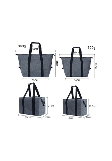 Taşınabilir Yalıtımlı Soğutucu Çanta Çok İşlevli Büyük Kapasiteli Öğle Yemeği Çantası Seyahat Kamp Piknik Siyah Çok Renkli