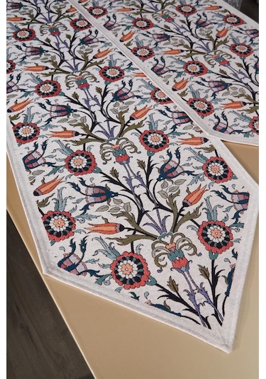 Çeyiz Diyarı Gülsüm 2li Lüks Runner 45x140 Cm Çok Renkli