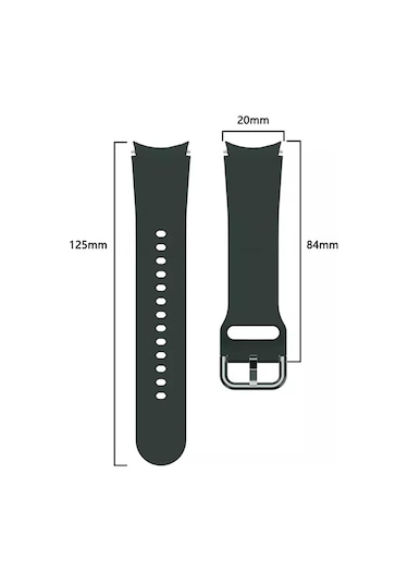 Galaxy Watch 6/5/4 Ve Active 2 İle Uyumlu Kordon Silikon 20mm