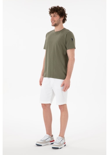 U.S. Polo Assn. Erkek Regular Fit Bisiklet Yaka Koyu Haki Basic Tişört 50305985-VR111 U.S. Polo Assn. Erkek Regular Fit Bisiklet Yaka Koyu Haki Basic Tişört 50305985-VR111