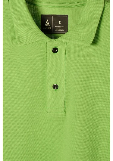 Erkek Çimen Yeşil Slim Fit Polo Yaka T-shirt Çimen Yeşil
