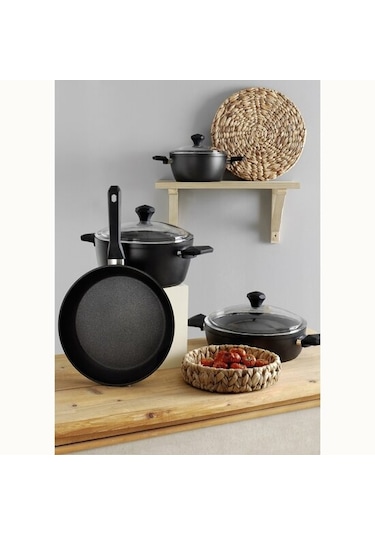 Pierre Cardin 7 Parça Dıamond Cook Granit Tencere Seti