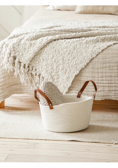 Sl Home Örme Depolama Sepeti 204507807 Beyaz