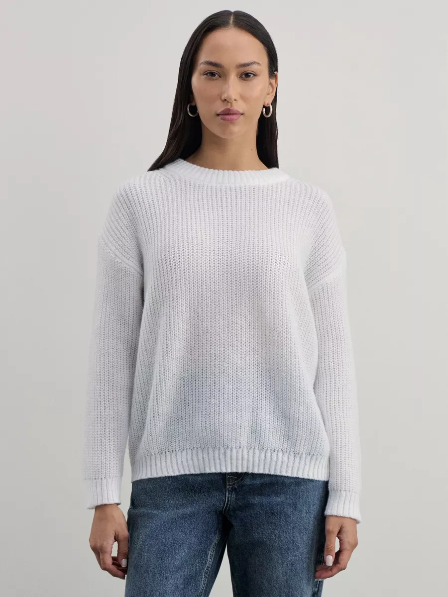 Zarına Şeffaf Örgü Jumper Kazak 180123135 Beyaz