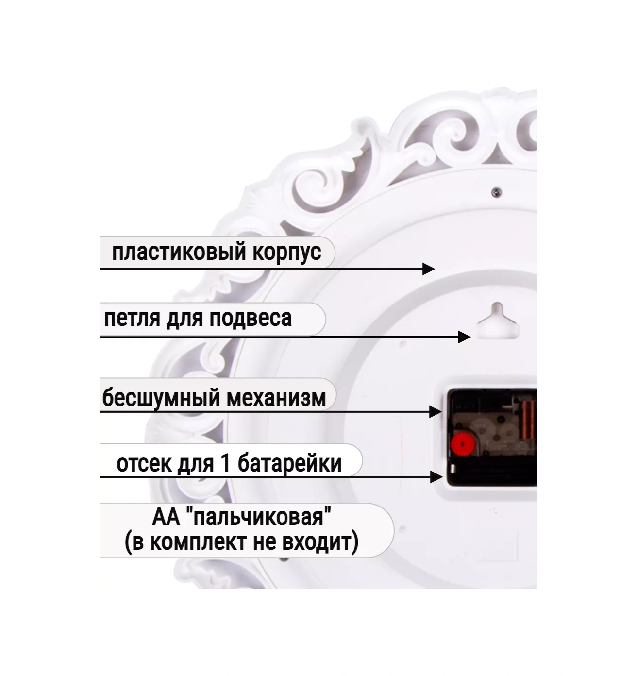 Rubın Dekoratif Ajurlu Vintage Saatleri 199442717 Beyaz