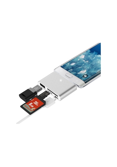 Type C Usb 3.1 Kart Okuyucu 4397A Sd Microsd Tf Hub All In Çeviri