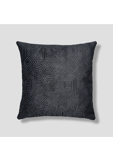 Sezyon Mira Desenli 50 50 Kömür Grisi Kırlent Kılıfı Kömür Grisi