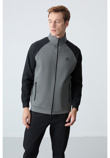 Tommy Life Çağla Siyah Dik Yaka Çift Renk Rahat Form Klasik Paça Erkek Eşofman Takımı - 85113 Yeşil - Siyah