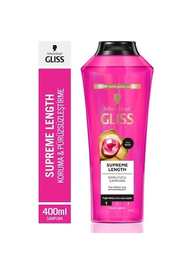 Gliss Supreme Length Uzun Saçlaraa Özel Şampuan 400 Ml X 5 Adet set-hnkl-5154-6063