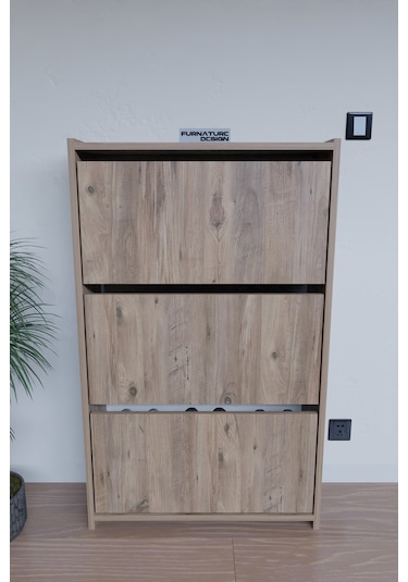 Düşer Kapak Duvara Monte Kayar 3 Raflı Ayakkabılık - Atlantik Çam Diğer Düşer Kapak Duvara Monte Kayar 3 Raflı Ayakkabılık - Atlantik Çam Diğer