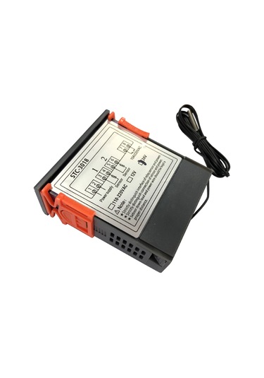 Qingmipy Stc-3018 Dijital Led Sıcaklık Kontrolcü, Akıllı Mikroişlemci, Ntc Sensörlü, Soğutma-ısıtma Cihazları İçin, -50 C/+120 C Aralığı, 12v