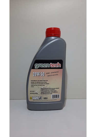 Green Tech 20W-50 Apı/Cf-4/Cf/Sg Motor Yağı 1 L
