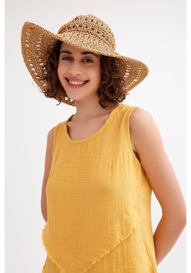 Pamuk Müslin Üçgen Bluz - Şık Ve Rahat Yaz Tasarımı Sari