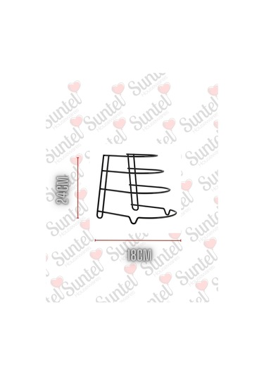 Suntel Tava Düzenleyici Tava Rafı Organizer Krom Renk Siyah