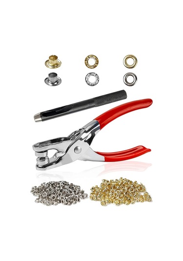 Ccgloball Grommet Kuşgözü Pense Seti, Metal Kuşgözü İle 1/4 Inç 6mm Alet Kiti