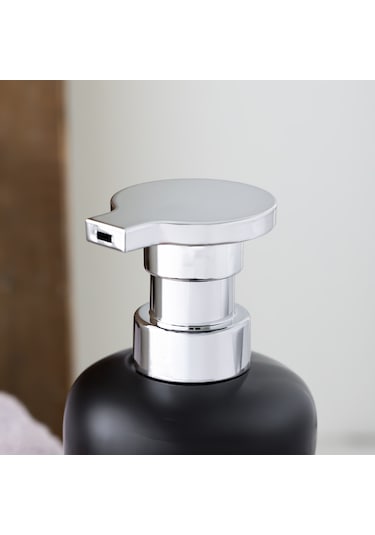 Porsima 268669 Sıvı Sabunluk Fırçalı Süngerlikli Sabunluk Siyah