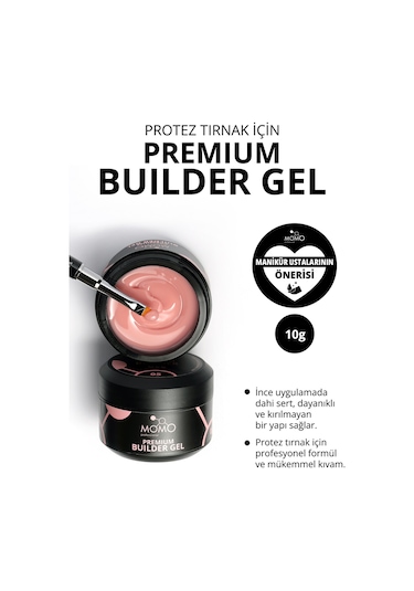 Momo Professional Premium Builder Gel Protez Tırnak Jeli No.05 Şeftali 10 gr