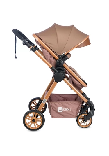 4 Baby Cool Travel Sistem Bebek Arabası Kahverengi