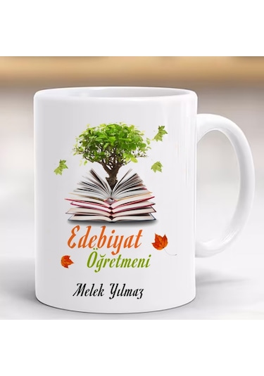 Öğretmenler Günü Hediye Kupa Edebiyat Öğretmeni Kişiye Özel
