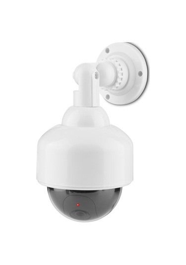 Sahte Güvenlik Kubbe Kamerası, Kukla Şekil Yanıp Sönen Güvenlik 360 Rotasyon Kamerası Yanıp Sönen Kırmızı Led Işık