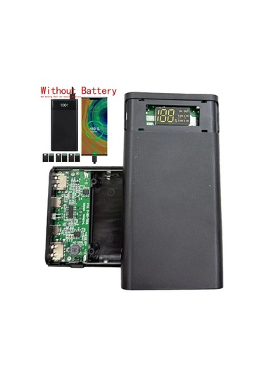 Honeybeeshop Beyaz S6 Tasinabilir Harici Sarj Cihazi Kutusu Hizli Sarj Hafif Power Bank Akilli Telefon Tablet Uyumlu Seyahat Pil Depolama Cantasi