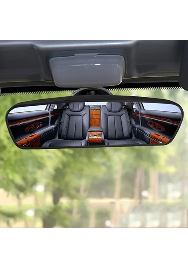 Tongdashop Siyah 360 Derece Ayarlanabilir Otomobil Kör Nokta Aynası Emniyetli Panoramik Tasarım