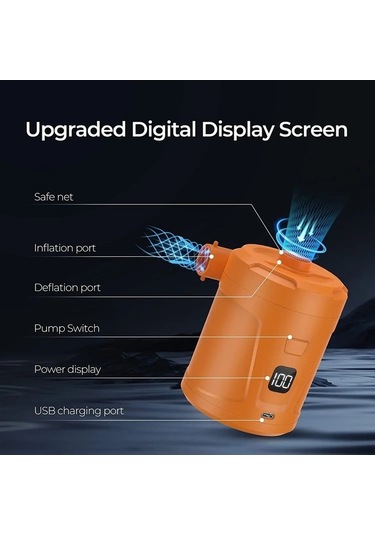 Diğer Elektrikli Hava Pompası Pil İle Şarj Edilebilir Hava, Şişirme Hafif Ve Kullanışlı