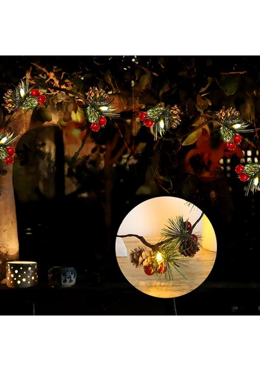 Ranyeek Yeni Noel Gövde Işık Zinciri, 2m 20 Led, Gövde-sarmısak Dekorasyon, 3 Pil İle Çalışır, Kreatif Ev Dekoru Diğer