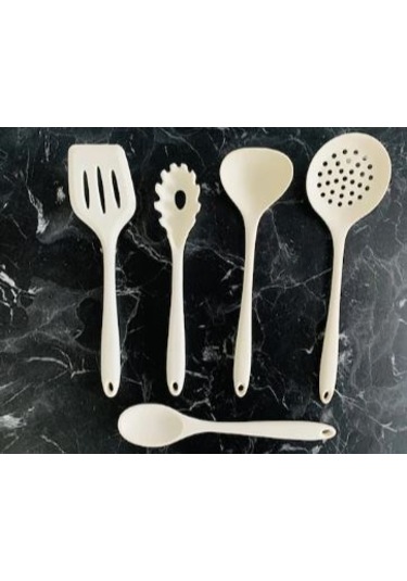 5 Parça Tamamı Silikon Yanmaz Yapışmaz Silikon Krem