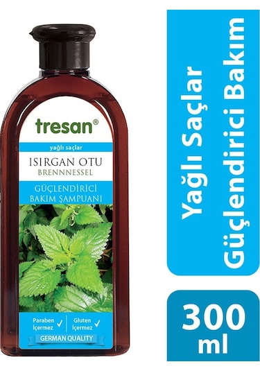 Tresan Yağlı Saçlar için Dökülme Karşıtı Isırgan Otu Güçlendirici Bakım Şampuanı 300 ML