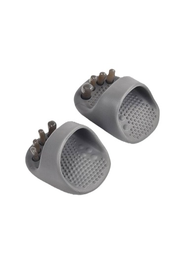 Suntek 2 Adet Akupresür Ayak Masaj Terliği Ayırıcı Ev Ofis Gri Gri