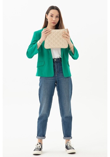 Apple Uyumlu - Unisex iPad  Air iPad  Pro & Matepad & Galaxy Tablet Kılıfı 11" Deri Kapitone -bej