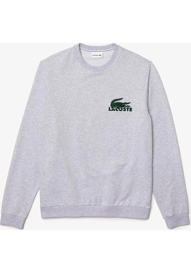 Lacoste Erkek Sweatshırt Sh7477-00-y9k Gri