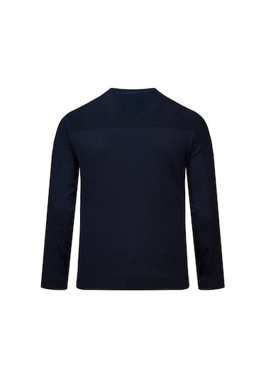 Hatemoğlu Lacivert Regular Fit Bisiklet Yaka Rayon Kazak 2977628 Lacivert