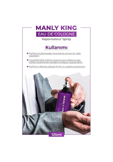 Manly King ﻿Erkek Parfüm EDC 12 x 125 ML