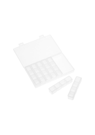 Neevoyu 28 Bölmeli Şeffaf Manikür Malzeme Kutusu - Taşınabilir, Kırılmaz Pp Malzeme, Ayrı Açılabilir Bölmelerle Mini Dekor Ve Araç Saklama Kutusu Diğer