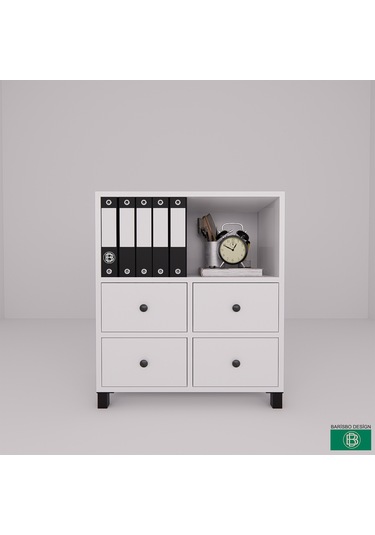 Dosya Dolabı Ve Çok Amaçlı Dolap 4 Çekmeceli Beyaz