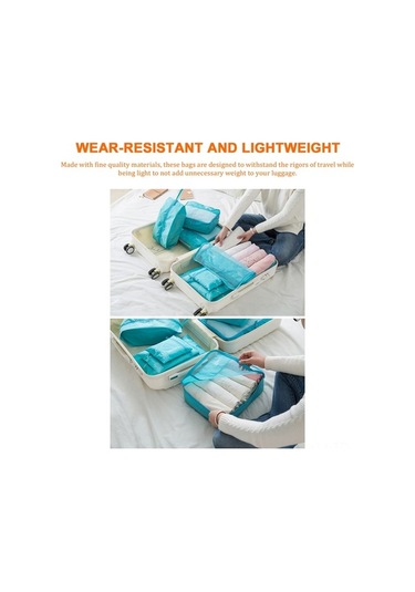 Novahub Seyahat Çantası Organizatörü: 7 Parça Havalı Mesh Ve Su Geçirmez Çanta Seti Kırmızı Kırmızı