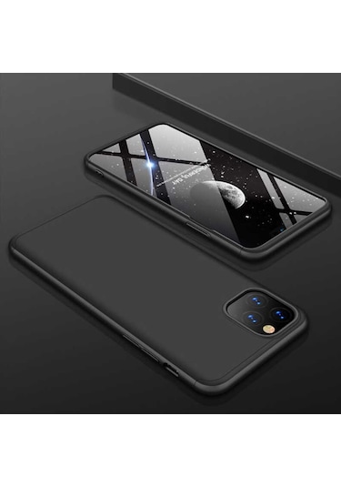 Apple Uyumlu iPhone 11 Pro Max Kılıf Zore Ays Kapak-Siyah