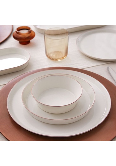 Bnvfr26ys51039 Bone V Form 26 Parça Yemek Takımı Mat Bronz File