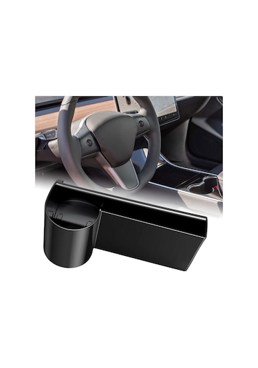 Suntek Tesla Model Y / 3 İçecekleri İçin Araç Sol Gösterge Paneli Su Bardağı Tutacağı