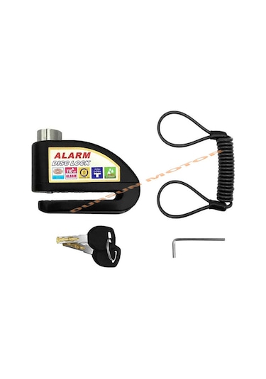 Racing Moto Locks 110 Db Alarmlı Disk Kilidi Siyah