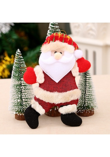 Ranyeek Büyük Boy Noel Baba Yelekli Pelüş Figür - Noel Ağaç Çeketi Ve Ev Dekorasyonu Hediyesi