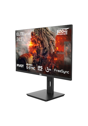 Dragos EliteSeries E245FHD500 24.5" 1 MS 500 Hz FreeSync G-Sync IPS Pivot Oyuncu Monitörü